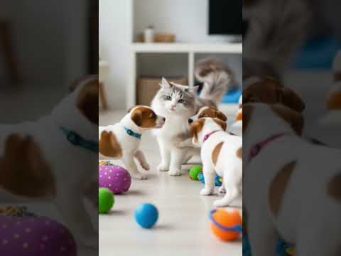 cat the dagi love 💕 #cartoon #cat #kitten