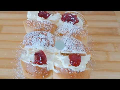 Fiji's hot bread kitchen style cream buns / bakery style cream bun recipe #creambun #bakerystyle