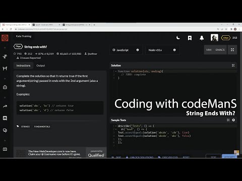 String Ends With 7 Kyu Codewars Javascript