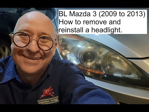 BL Mazda 3: R&R a headlight. 2009 2010 2011 2012 2013 2nd gen remove replace fender high low globe