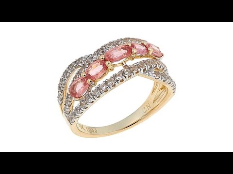 Colleen Lopez Fancy Sapphire and White Zircon 10K Gold R...