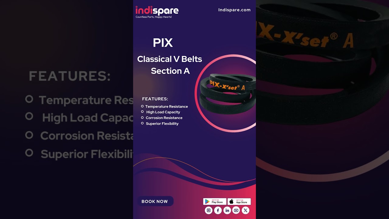 PIX Classical V Belts #indispare #pixclassicalvbelts #shorts