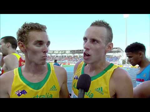 IAAF World Relays Bahamas 2014 - Mixed Zone 8 Laps Race Australia men