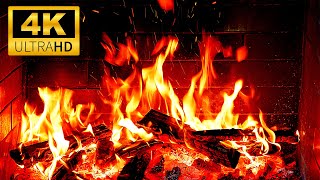 🔥 Birchwood Crackling Fireplace 4K | Cozy Burning Fireplace with Fire Sounds | Fireplace Ambience