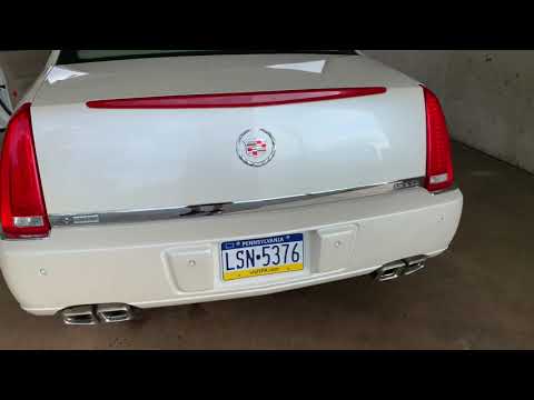 07 Cadillac DTS muffler delete with SLP Loudmouth resonator before and after