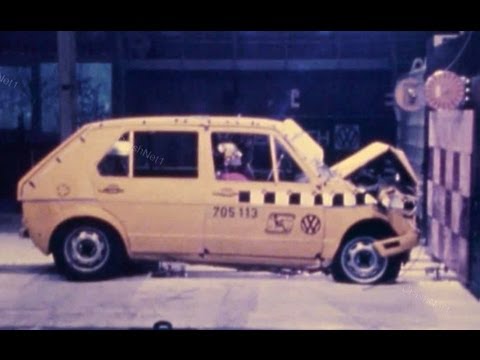 1981 VW Rabbit/Golf | Frontal Crash Test by NHTSA | CrashNet1