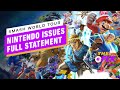 Nintendo Issues Full Statement Over Smash World Tour Cancellation -  IGN Daily Fix