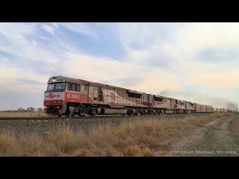 SCT 6PM9 Containers & Boxcar Freight Train - PoathTV Australian Railways