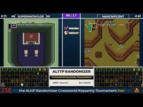 ALttPR Crossworld Keysanity Tournament: WB Round 2 - SuperNinTaylor vs Marcnificent