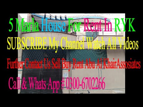 5 Marla Double Story  House For Rent In Ryk Abbasia Bangloes