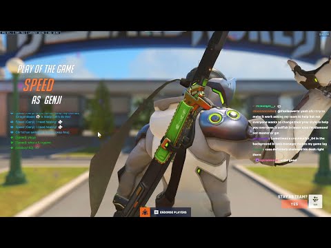 POTG! KING OF FASTEST GENJI BLADE! NECROS GENJI GAMEPLAY OVERWATCH 2 SEASON 3 TOP 500