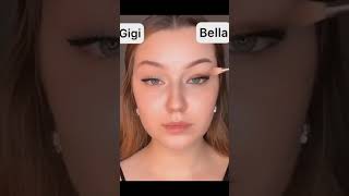 Gigi vs Bella Makeup#shorts #makeup #gigi #bellahadid #gigihadid