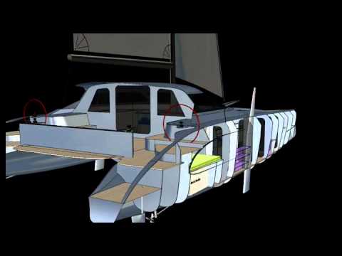 G-Force 1700 CAD Rendering - Schionning Design - Kit Catamaran