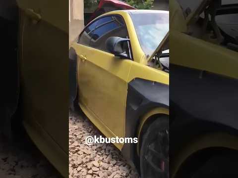 BMW m3 e92 wide body kit installed #kabirusanusi #kbcustoms #rebuild #bmw #e92 #widebodykit #instal