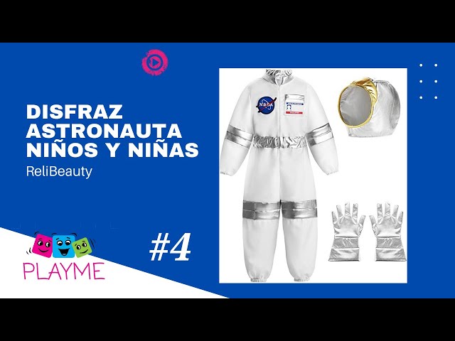 Vídeo relacionado con LIULINY Juego de 3 Piezas Disfraz de Astronauta, Disfraz para hombre Astronauta con Gafas Futuristas, Guantes Alienígenas Plateados, Astronauta Colgante De Acero Inoxidable, para Cosplay Carnaval