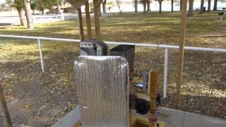 Homemade 12 volt Pellet Stove 1st Automation Test