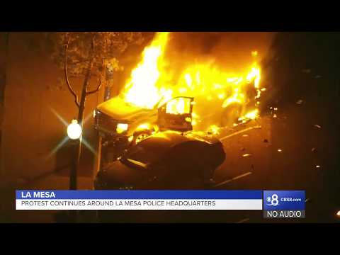 Protest continue in San Diego County around La Mesa police headquarters