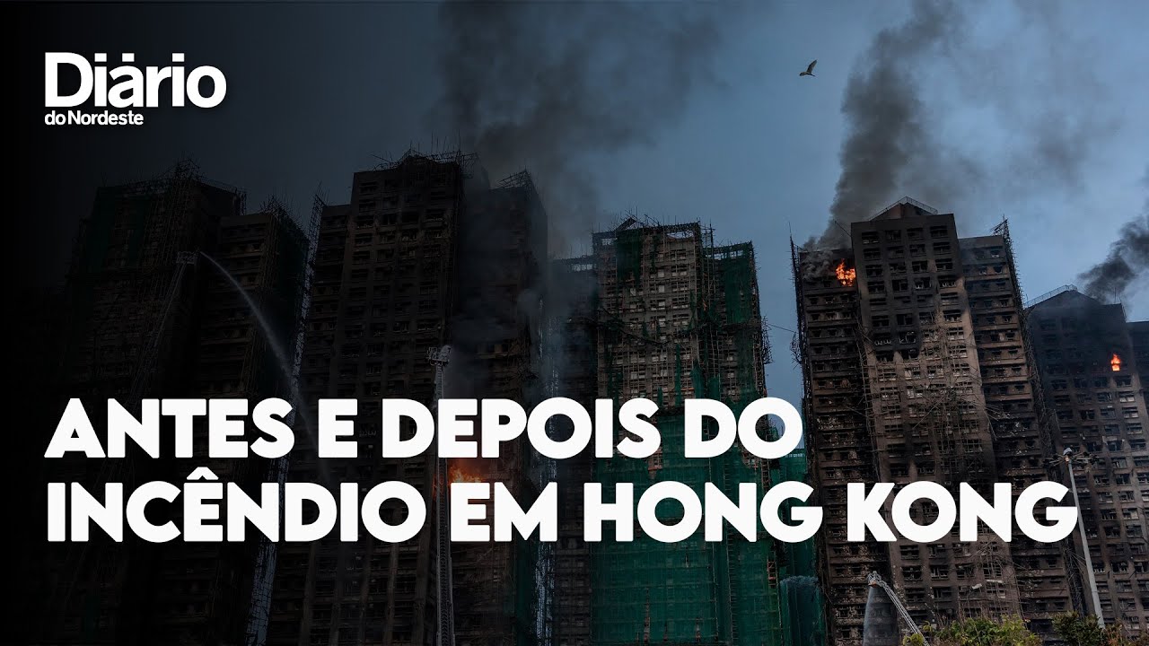 Imagem da notícia Veja antes e depois e outras imagens do incêndio em Hong Kong