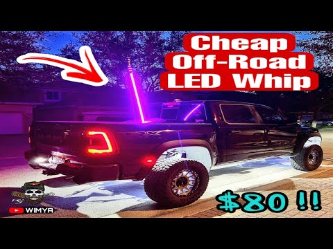 LED Whip Install | Ram 1500 TRX - 6ft Budget LED Whip