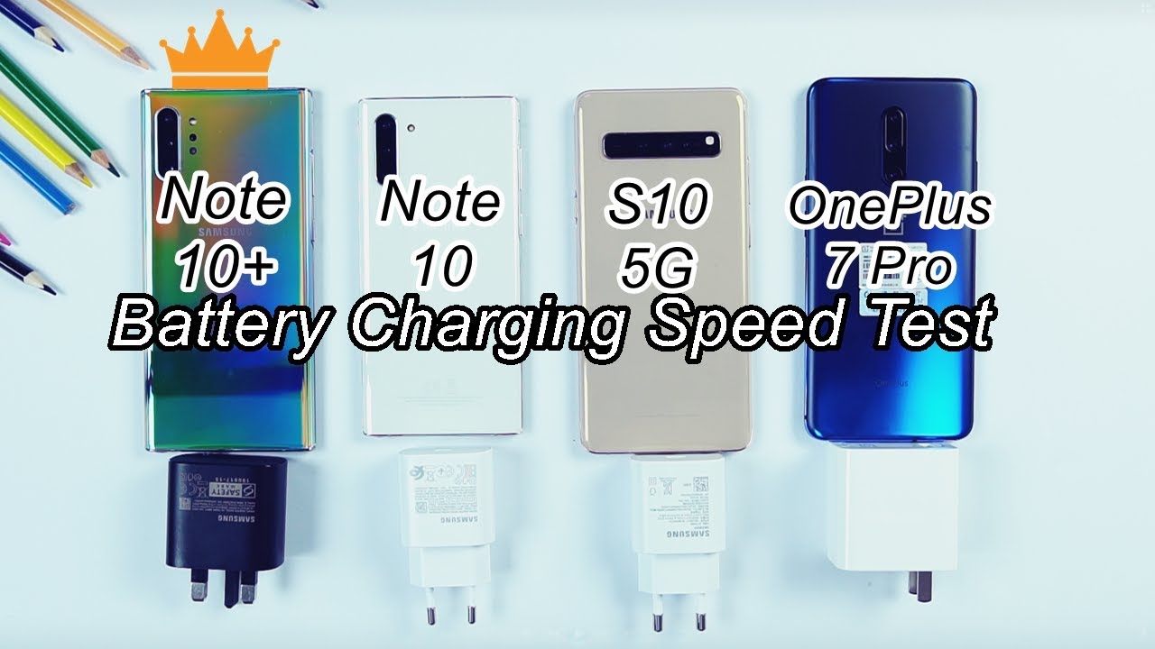 Note 10 Plus vs Note 10 vs S10 5G vs OnePlus 7 Pro Battery Charging Test