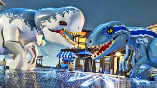 Indo Distortus Rex vs BIG Blue Raptor no LEGO Jurassic World