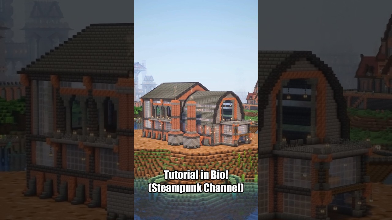 ⚙️Minecraft Steampunk Factory – Step-by-Step Tutorial⚙️#minecraft #shorts