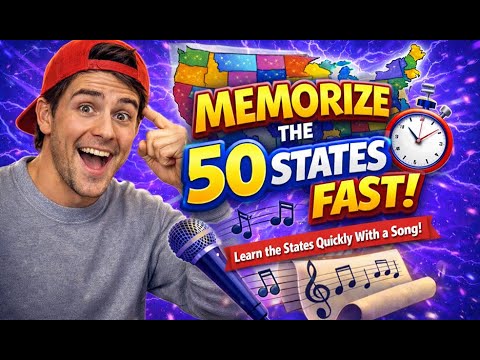 Memorize the states fast, ace your test!  Also practice loop video available in the description.