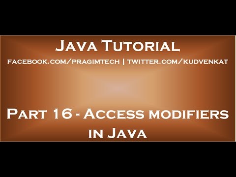 Access modifiers in Java