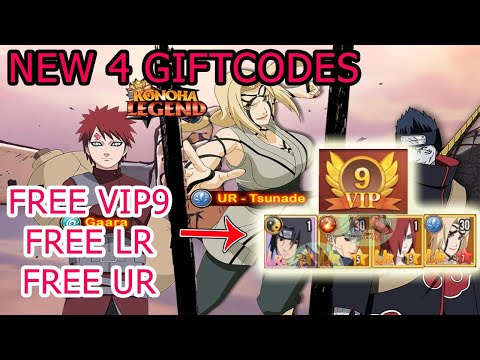 Konoha Legend Ninja AFK New 4 Giftcodes - Free V9 & LR & UR Naruto RPG Game