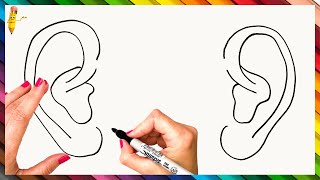 How To Draw Ears Step By Step 👂👂 Ears Drawing Easy