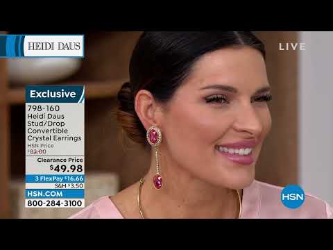 Heidi Daus Stud/Drop Convertible Crystal Earrings