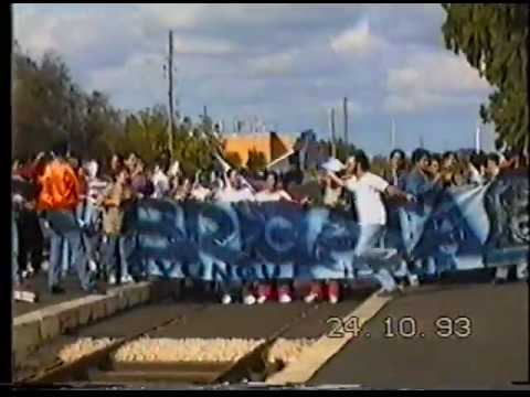 Muro-Spongano 0-2 - 24/10/1993 - Trasferta in treno e videotifo della 'Brigata Tafferugli' Spongano