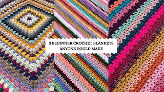 Crochet Blanket Compilation: 3 Beginner Crochet Blankets Anyone Could Make |Tutorial,DIY,Easy,Learn💕