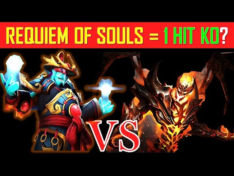 Storm Spirit vs SF - Requiem of Souls = 1 HIT KO? [Dota 2]