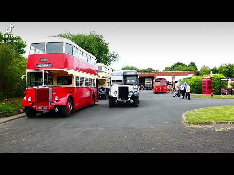 1936 Vintage Leyland Tiger single decker bus start up and drive off fully restored and running