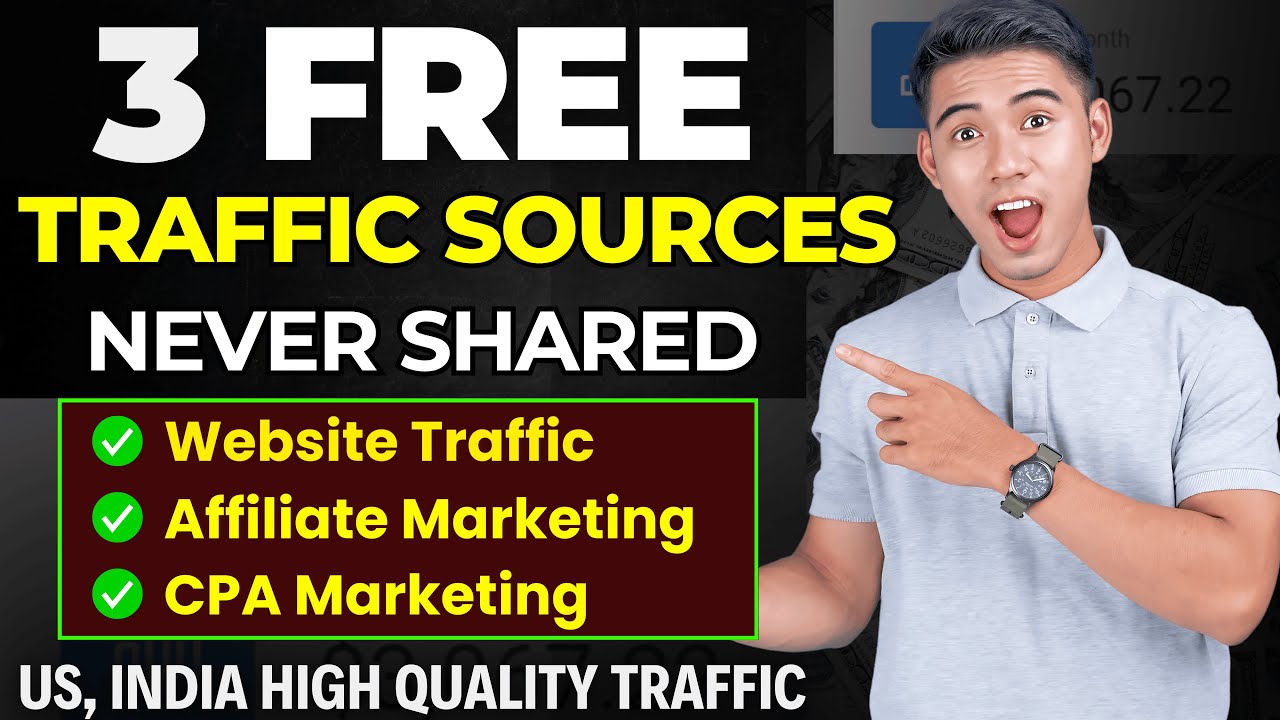 3 FREE Traffic Sources For Affiliate Marketing | Website | CPA Marketing | Technical Berwal