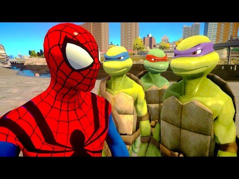 Spiderman vs Teenage Mutant Ninja Turtles