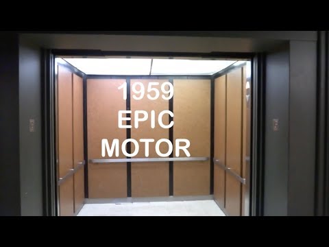 Vintage 1959 elevator at UNC Chapel Hill EPIC MOTOR!!