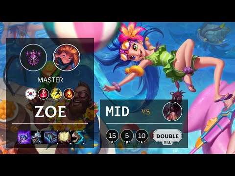 Zoe Mid vs Akali - KR Master Patch 10.19