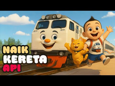 Naik Kereta Api 🚂 Oh Senangnya 😊 Berpetualang Naik Kereta | Lagu Anak Ceria