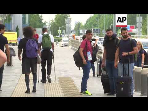 Brazil team flies home from Kazan after being knocked out by Belgium