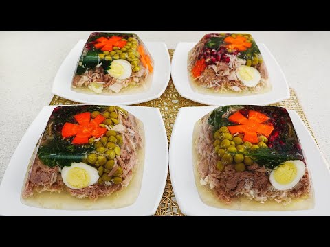 I take cheap meat and prepare nice starters for the festive table # 257