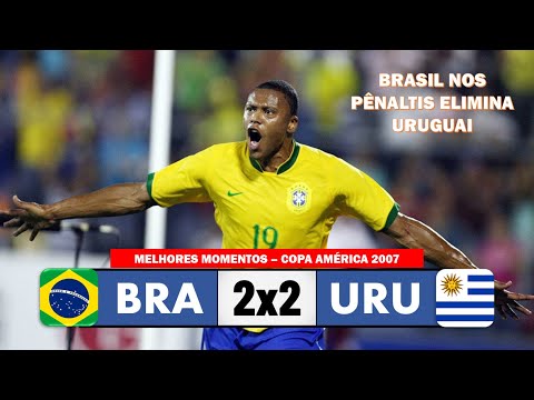 Brasil 2 (5) x (4) 2 Uruguai - Melhores Momentos - Copa América 2007