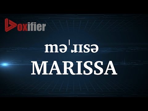 How to Pronunce Marissa in English - Voxifier.com