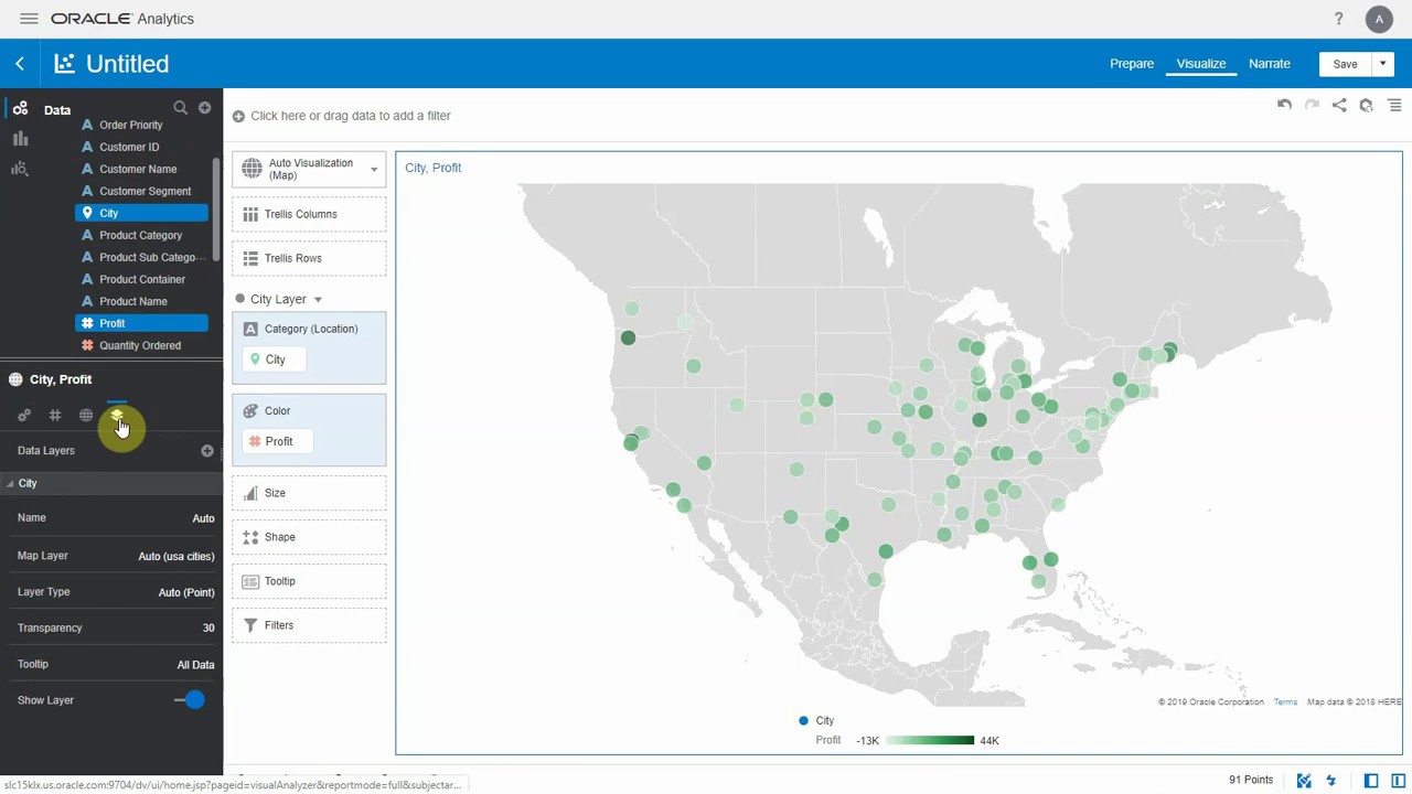 Assigning a Map Layer to a Data Column