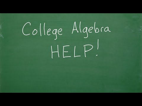 College Algebra Help