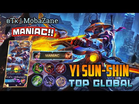 MANIAC!! R.I.P SAVAGE - Perfect MVP Play - Top Global YI Sun-Shin by ʙTᴋ | MobaZane - Mobile Legends
