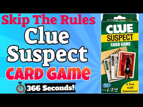 How To Play Clue Suspect Card Game