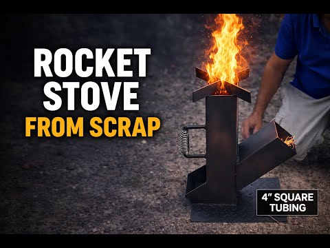 I Built a Rocket Stove From Scrap Metal (Off-Grid & Camping Use)
