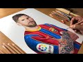 Drawing Lionel Messi - Timelapse | Artology